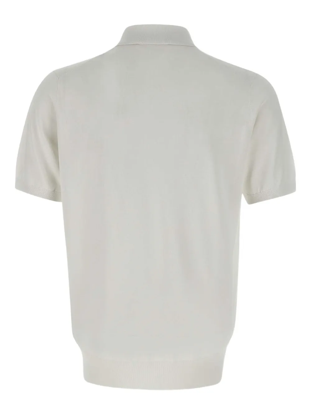 Kangra Poloshirt met korte mouwen en geribbelde afwerking - Wit
