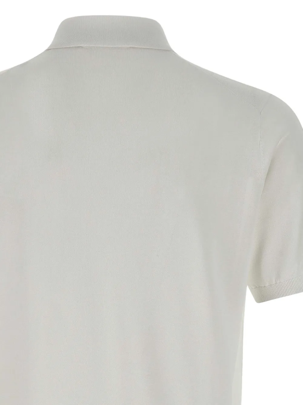 Kangra Poloshirt met korte mouwen en geribbelde afwerking Wit