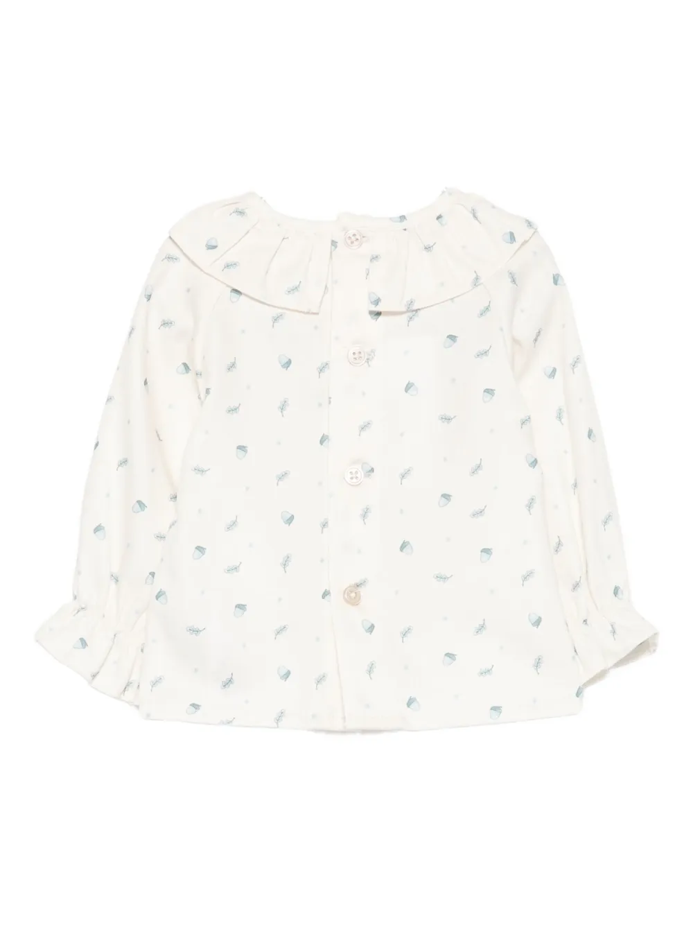 Paz Rodriguez frill-neck acorn-print top | Blouses | Image 2