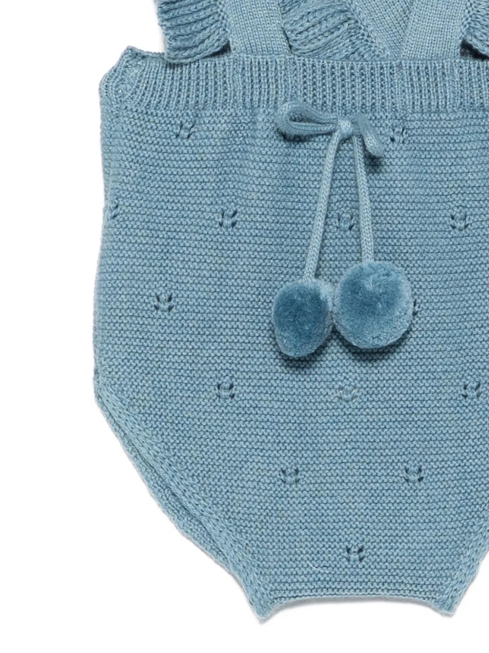 Paz Rodriguez Romper met pompon en ruches Blauw