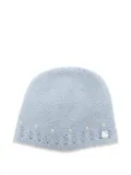 Paz Rodriguez eyelet-detail knit hat - Blue