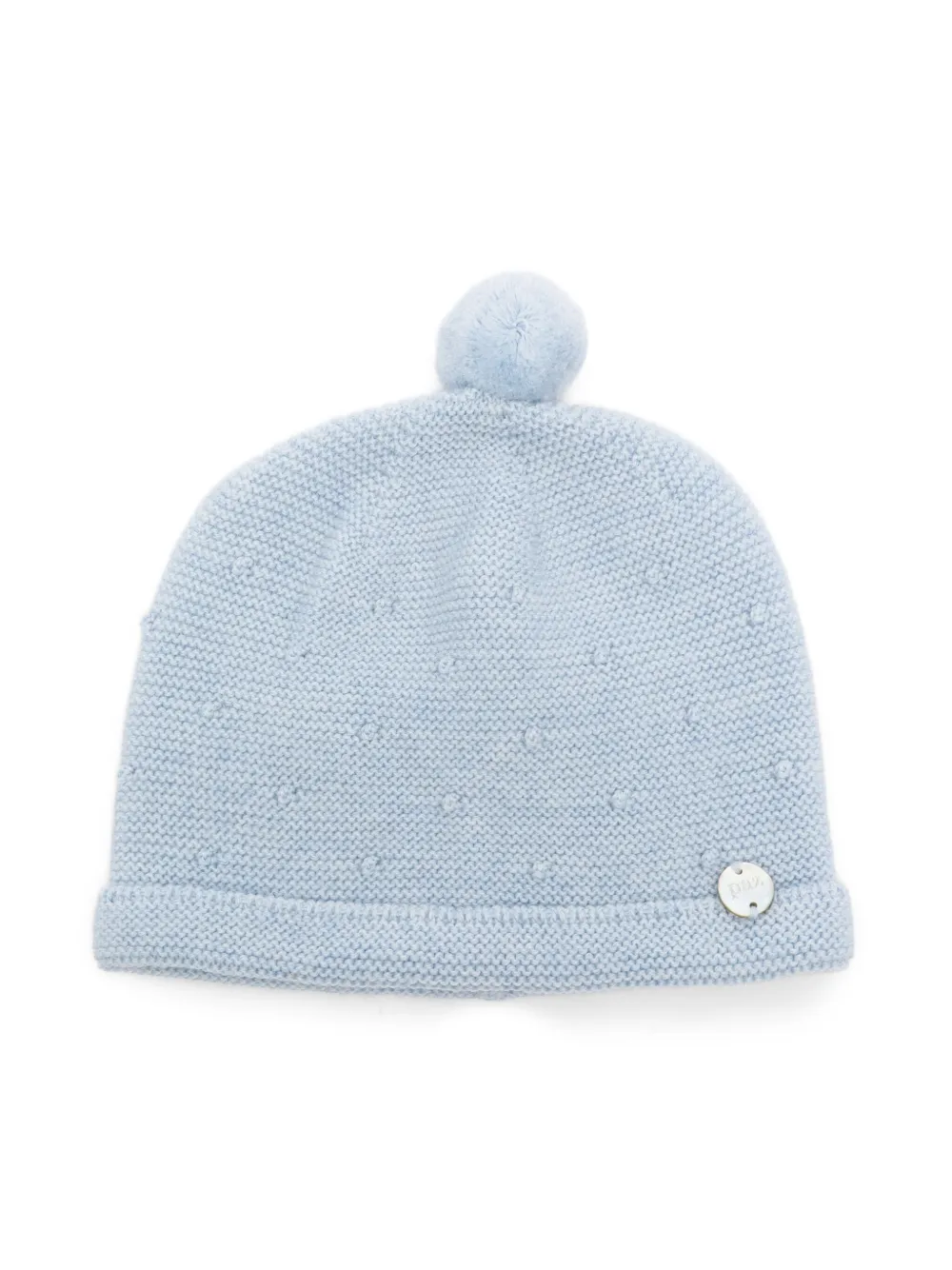 Paz Rodriguez Pom-pom Textured Beanie In Blue