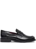 SOMMET penny-strap leather loafers - Black