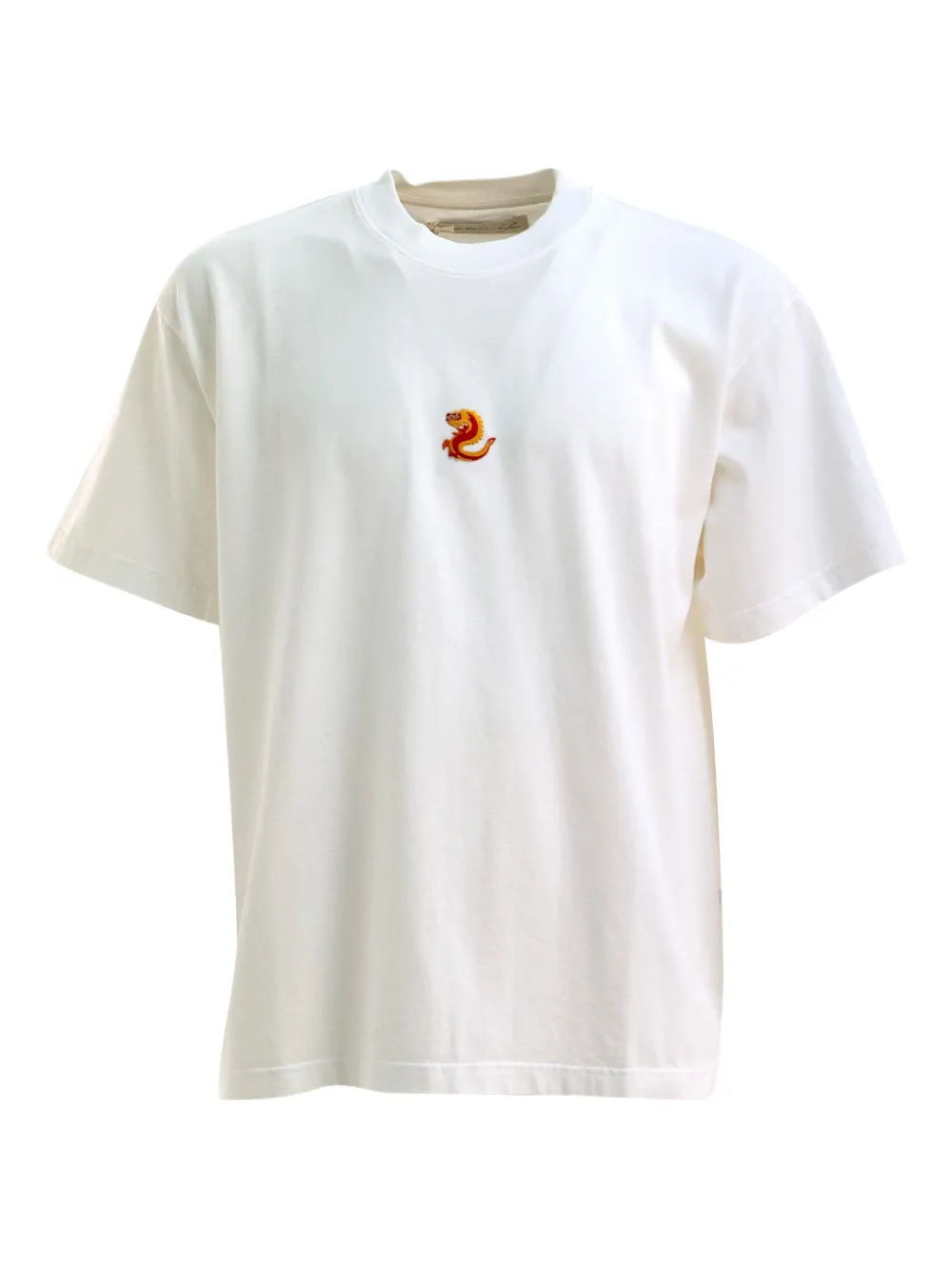 Alberto Bresci Embroidered-dragon T-shirt In White