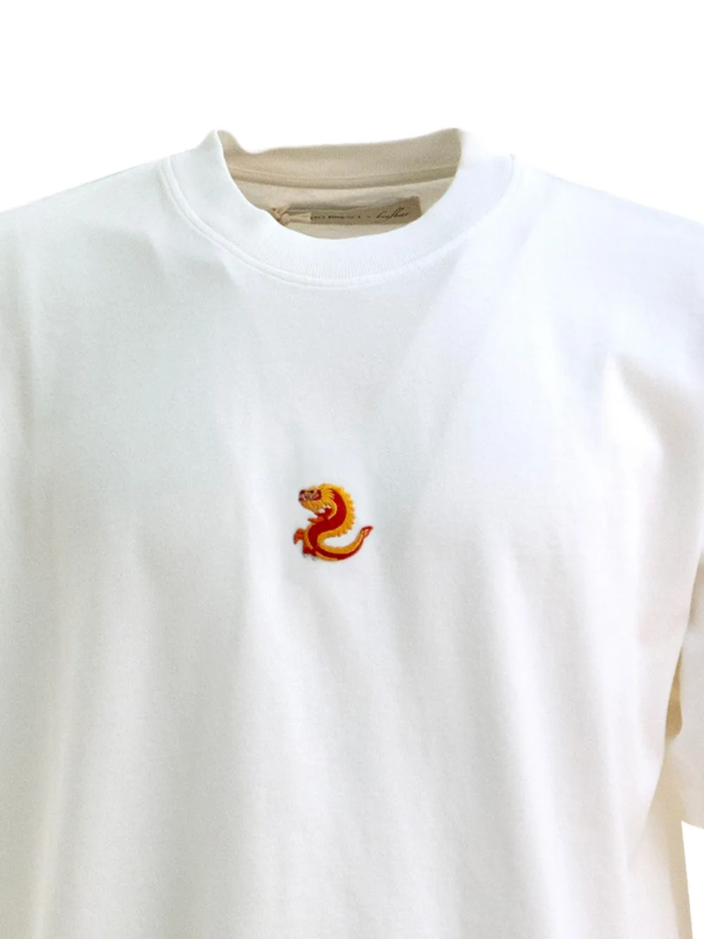 Alberto Bresci Embroidered-dragon T-shirt In White