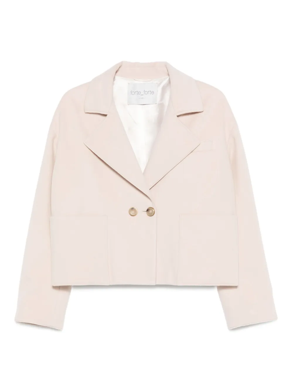 Forte Jack met dubbele rij knopen en zak Beige