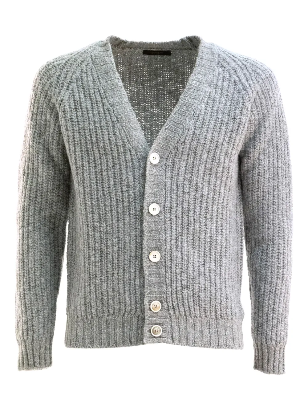 Zanone ribbed V-neck cardigan | Grey | Image 1