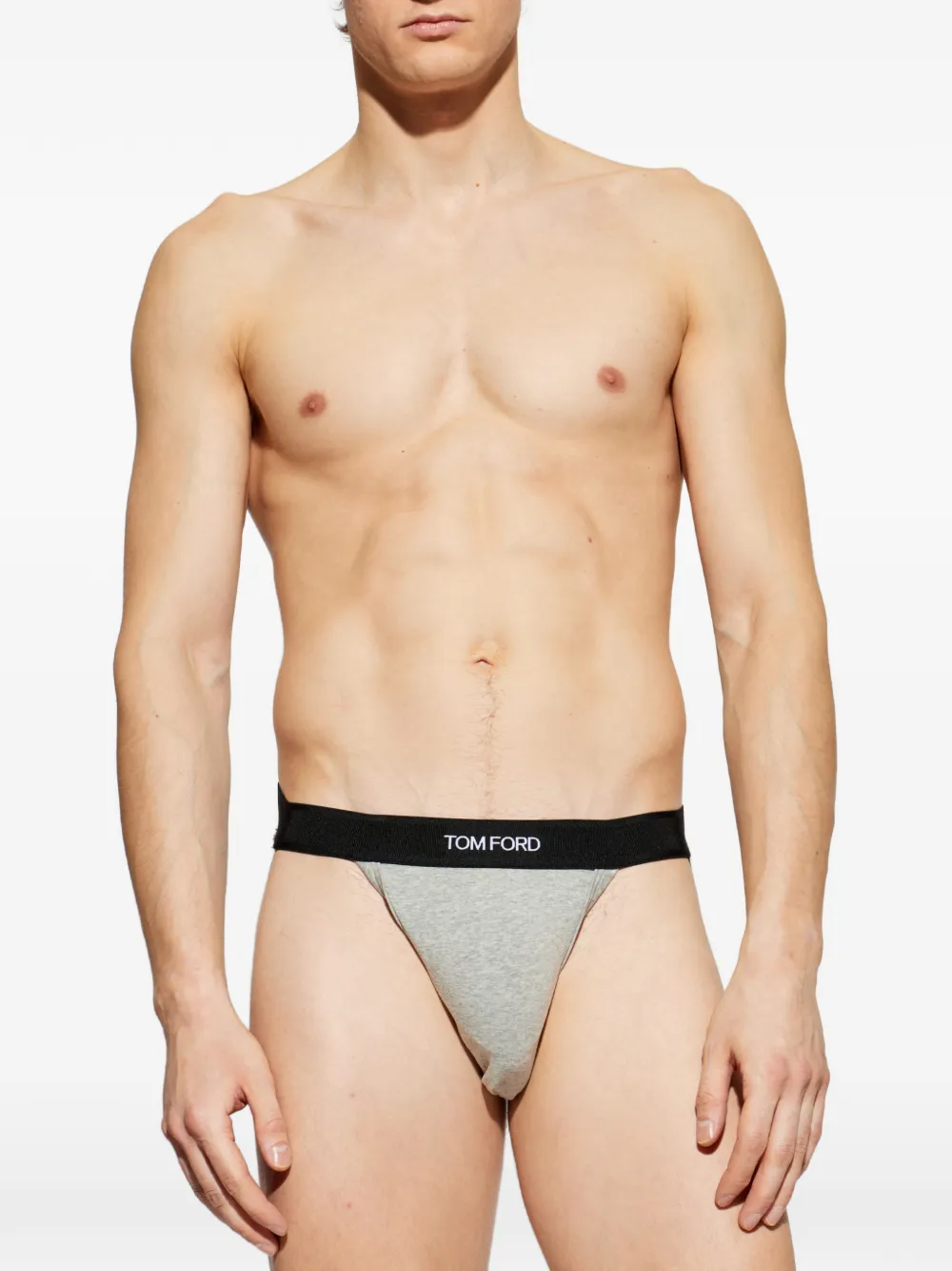 TOM FORD Sospensorio con logo - Grigio
