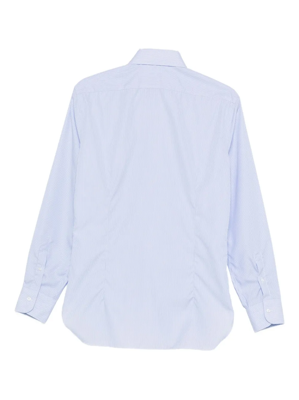 Barba striped cotton shirt - Blauw