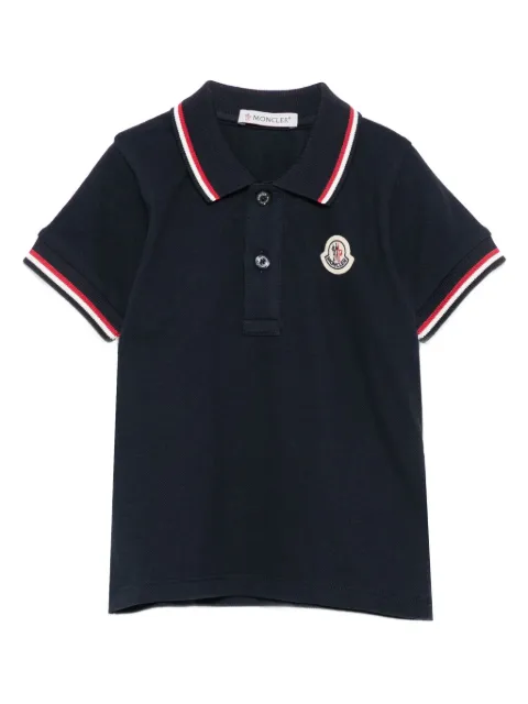 Moncler Enfant logo-patch tipped-collar polo shirt