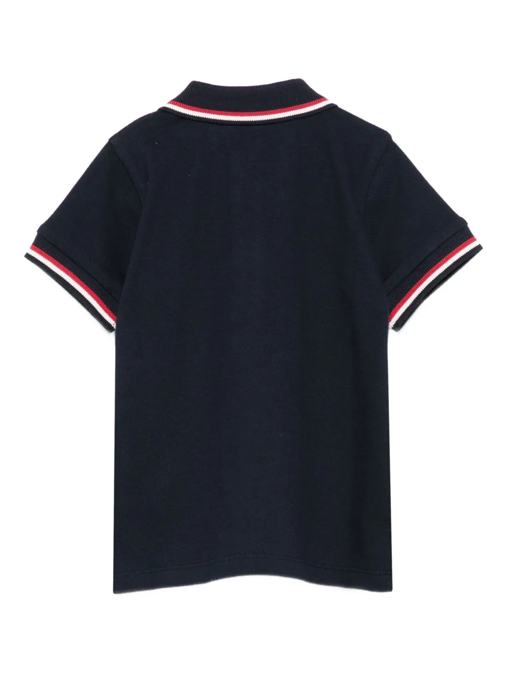 Moncler Enfant Poloshirt met logopatch en kraag - Blauw