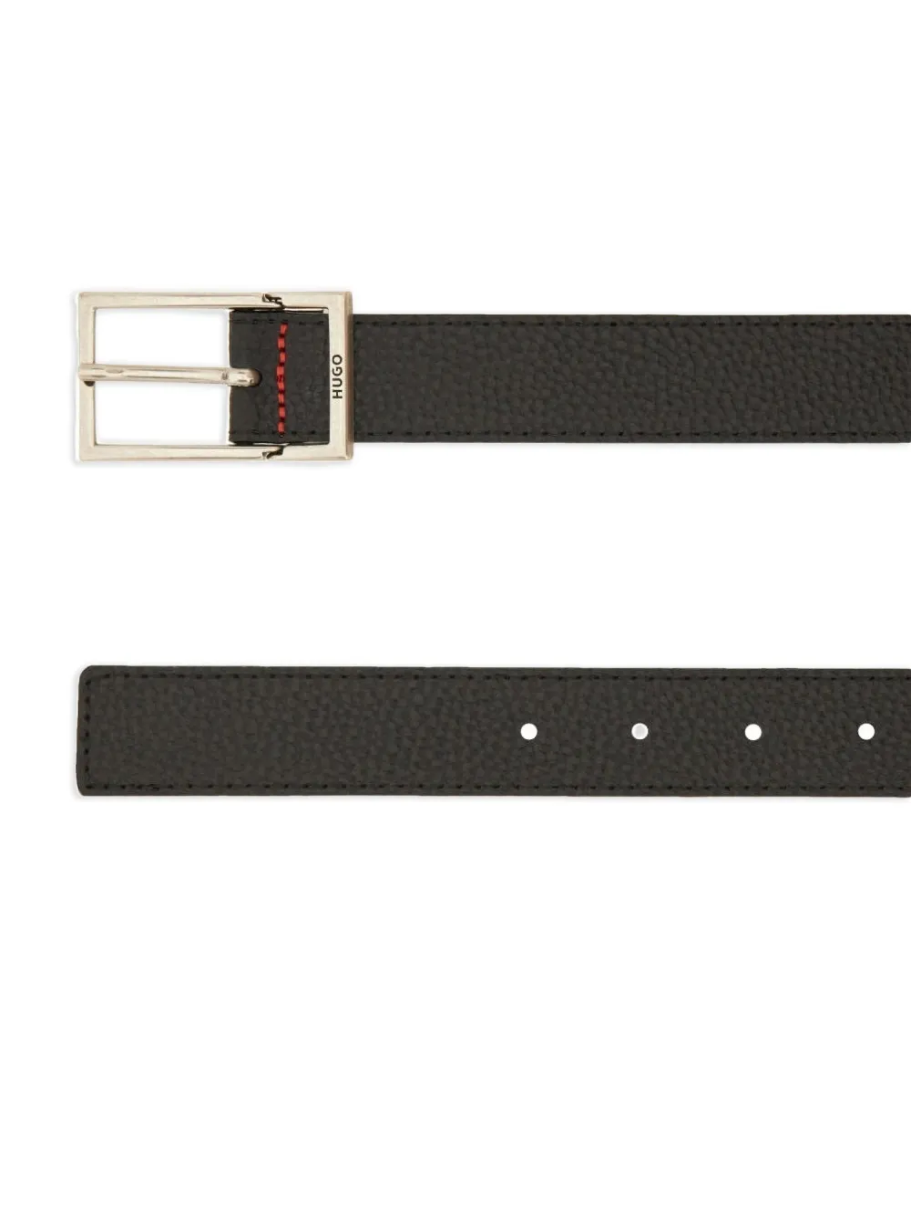HUGO Leren riem Zwart
