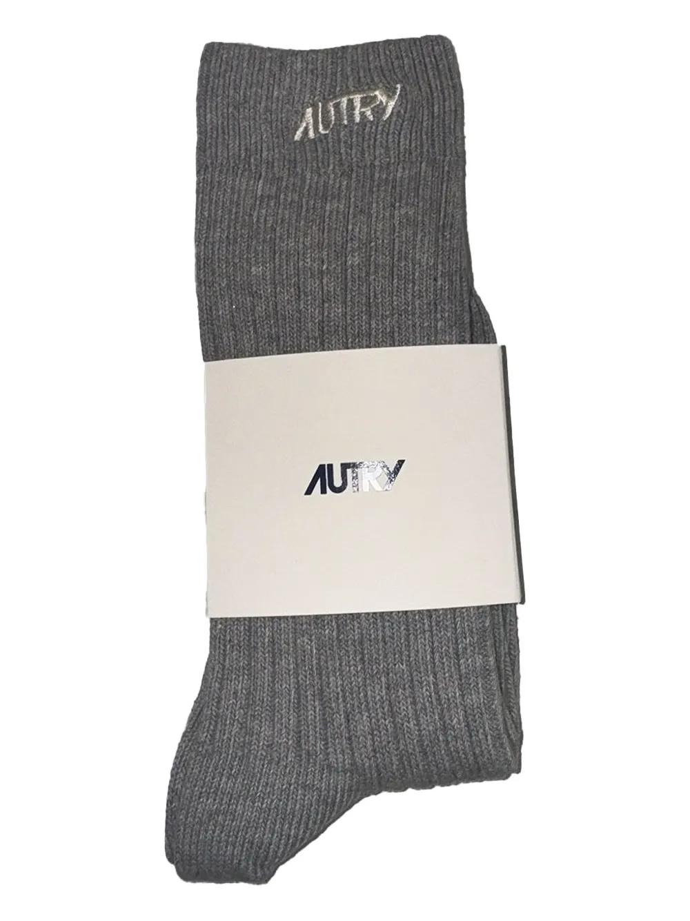 Autry embroidered cotton-blend socks - グレー Autry embroidered cotton-blend socks - グレー