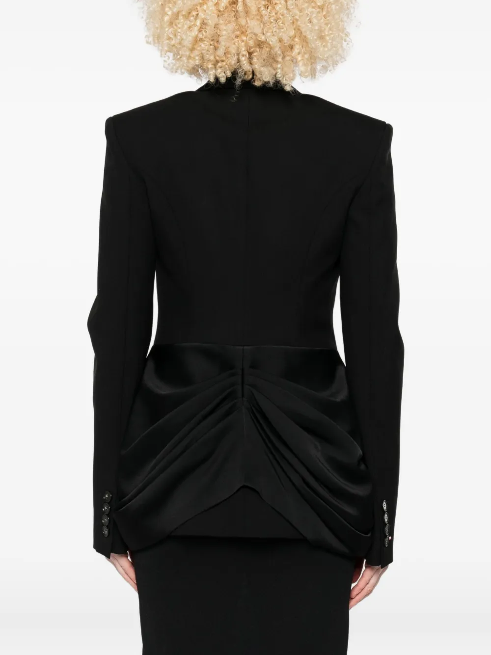 Stella McCartney Blazer met gedrapeerde voorkant Zwart