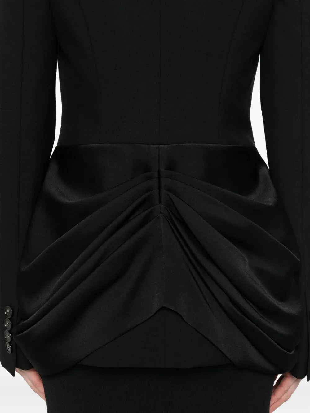 Stella McCartney Blazer met gedrapeerde voorkant Zwart