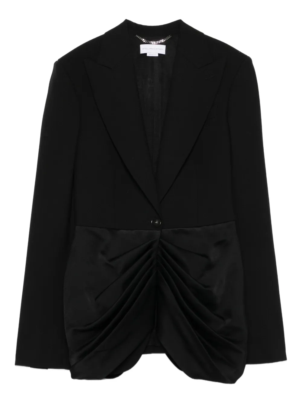 Stella McCartney Blazer met gedrapeerde voorkant Zwart