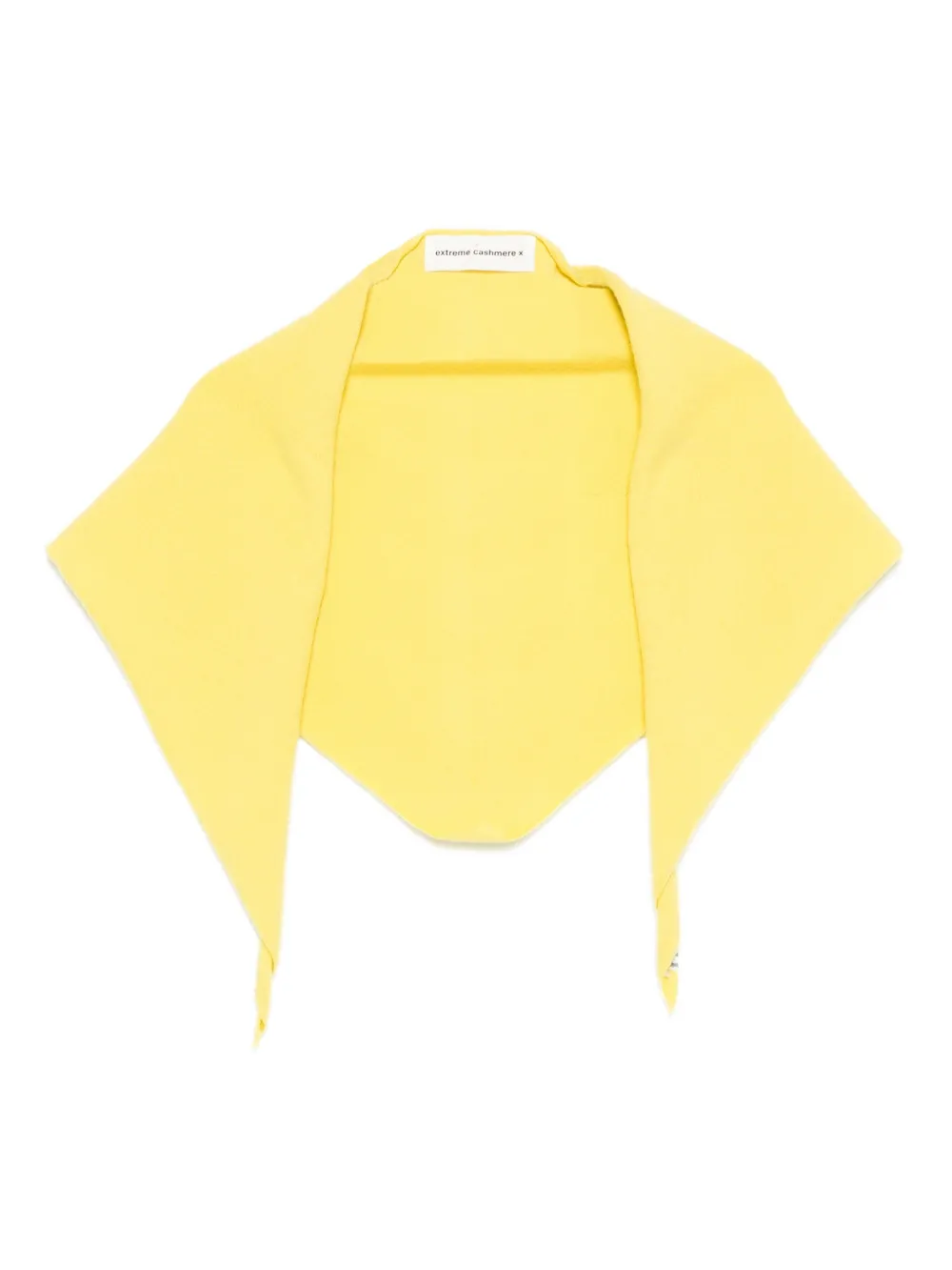 Extreme cashmere n°35 triangular scarf Geel