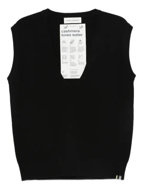 extreme cashmere V-neck sleeveless knitted vest