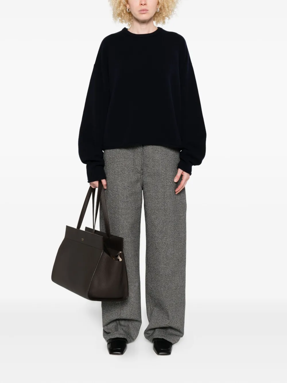 extreme cashmere crew-neck cashmere-blend sweater Blauw
