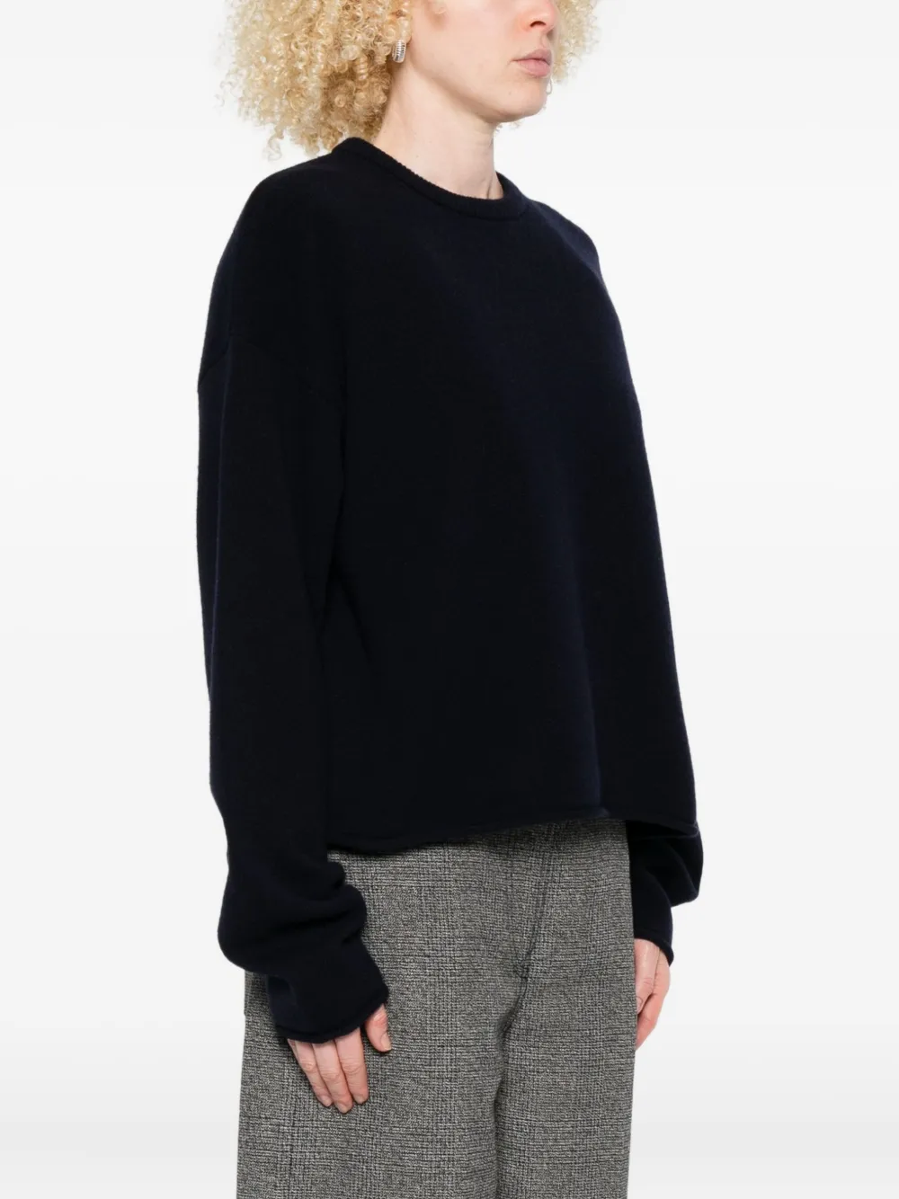 extreme cashmere crew-neck cashmere-blend sweater Blauw