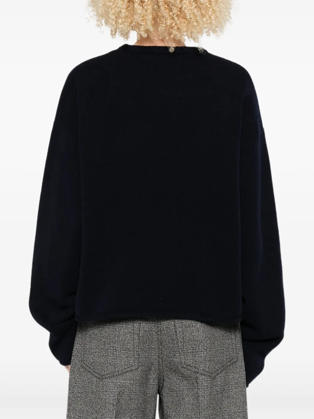 extreme cashmere crew-neck cashmere-blend sweater Blauw
