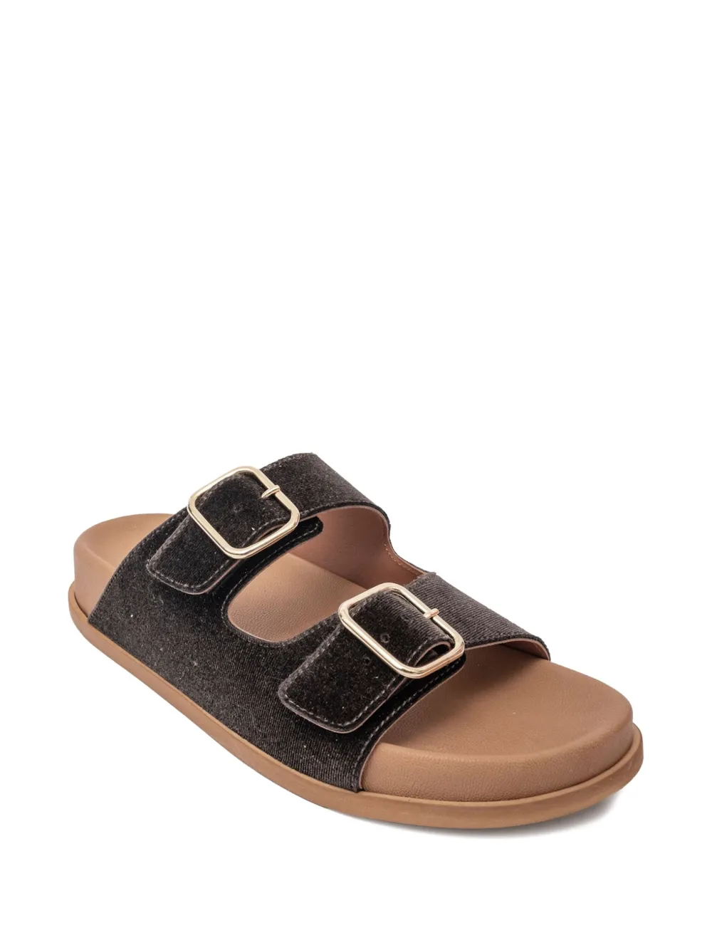 SOMMET Follonicas Tortoras double-buckle sandals Brown