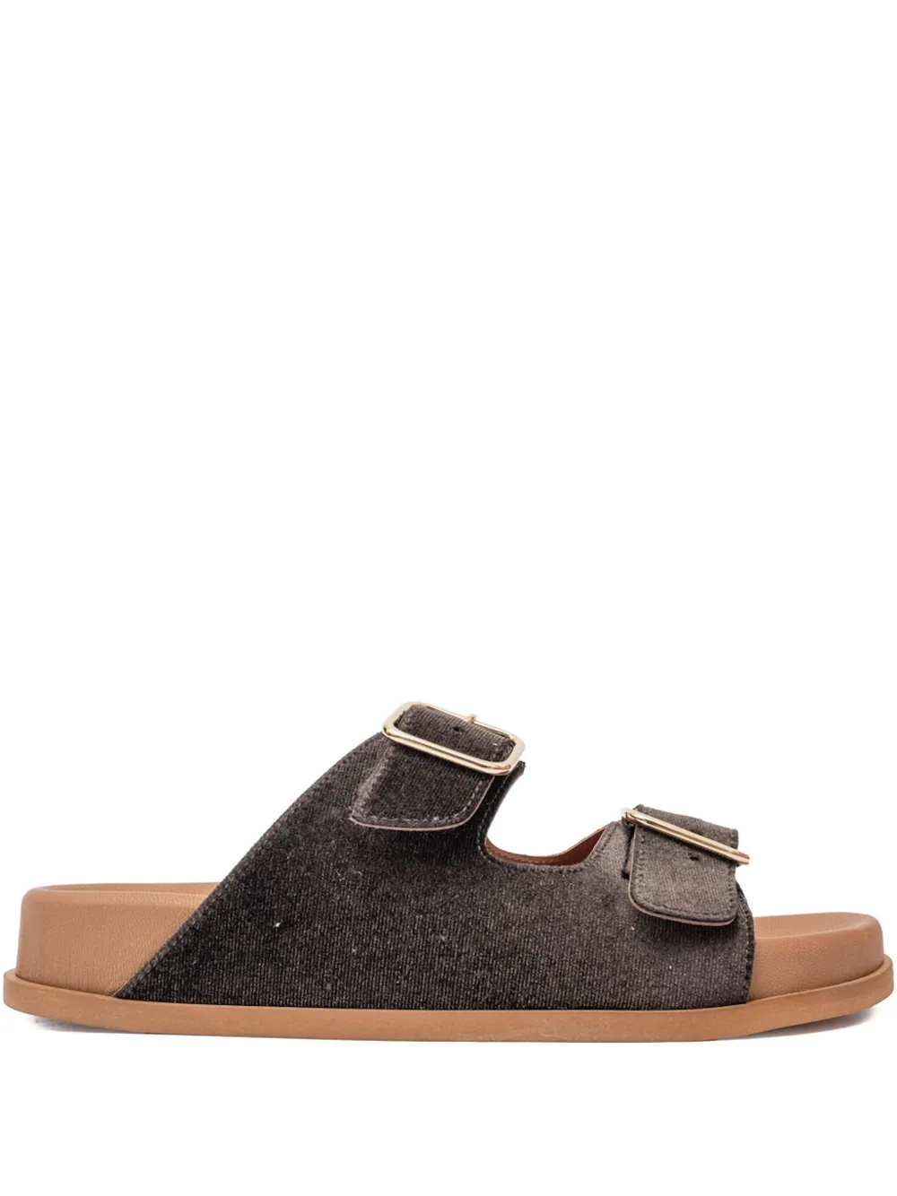 SOMMET Follonicas Tortoras double-buckle sandals Brown