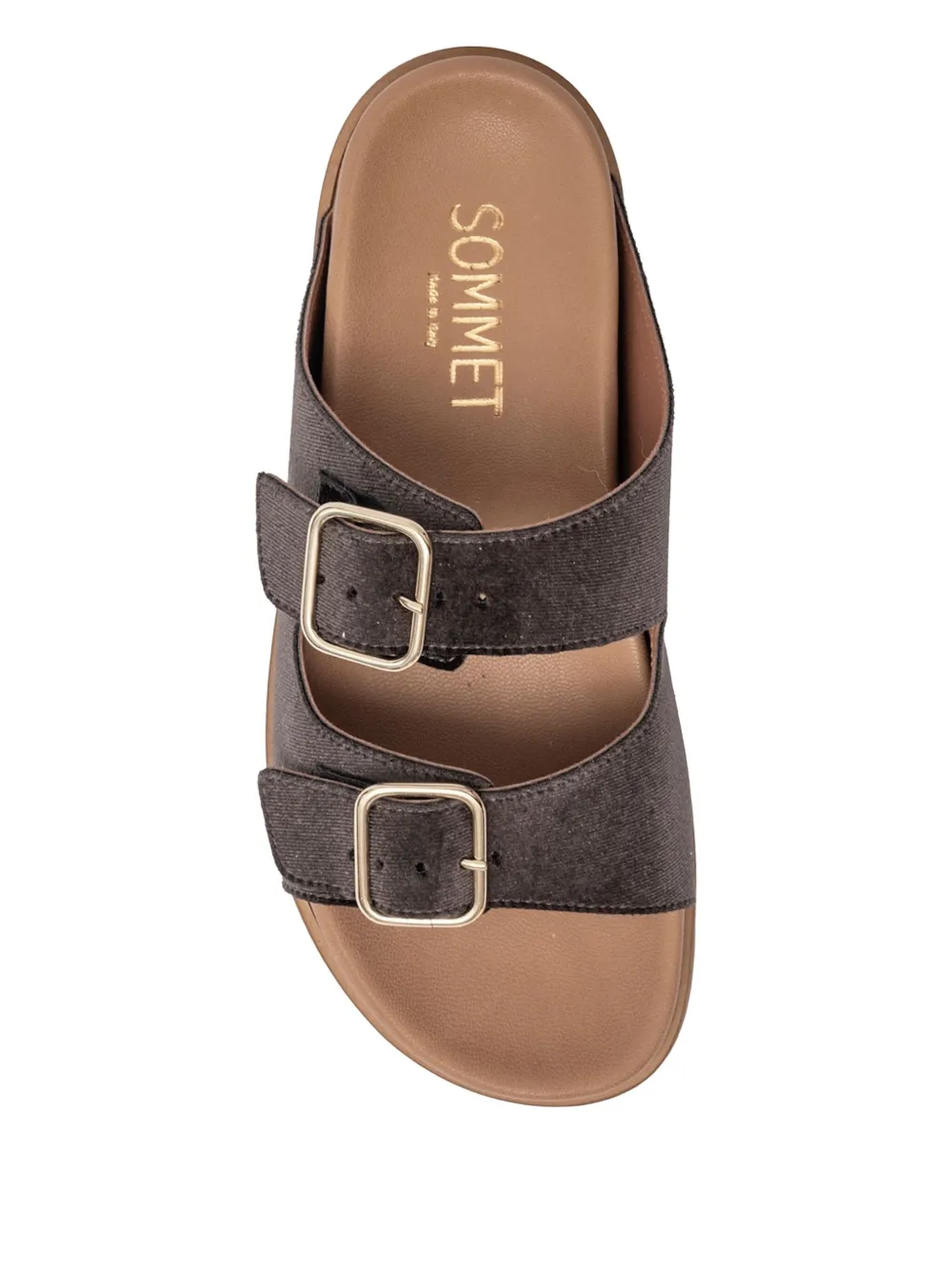 SOMMET Follonicas Tortoras double-buckle sandals Brown