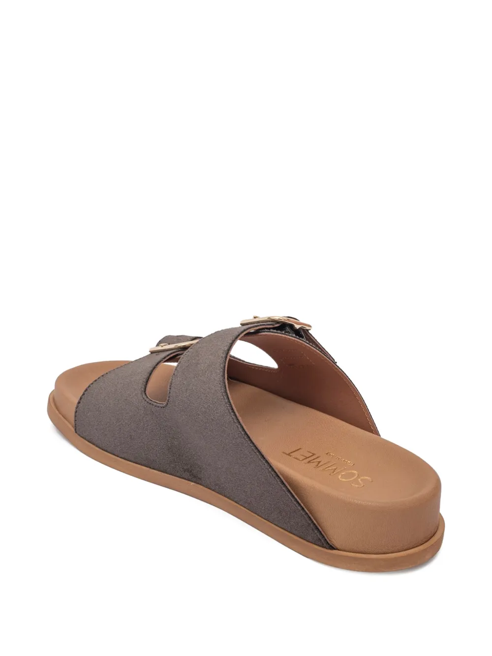 SOMMET Follonicas Tortoras double-buckle sandals Brown