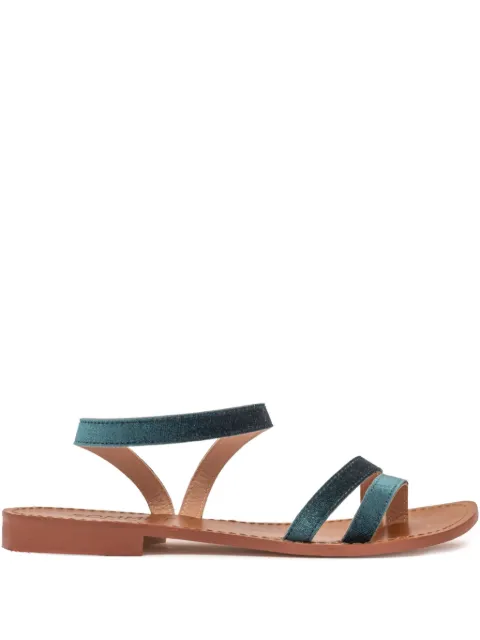 SOMMET velvet ankle-strap sandals