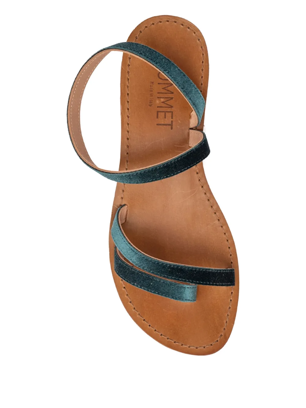 SOMMET velvet ankle-strap sandals Blue