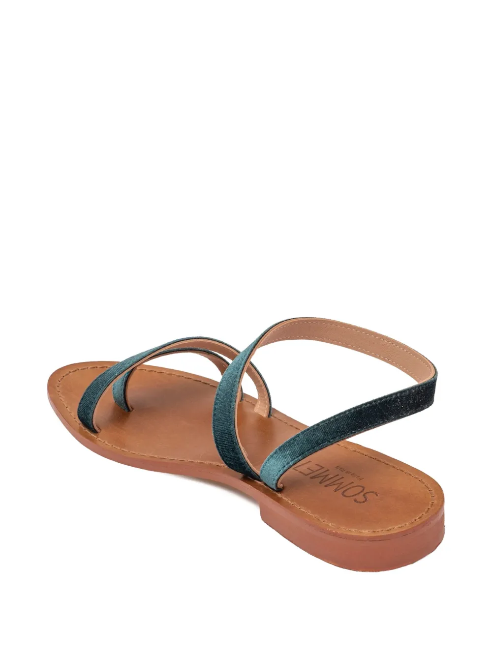 SOMMET velvet ankle-strap sandals Blue