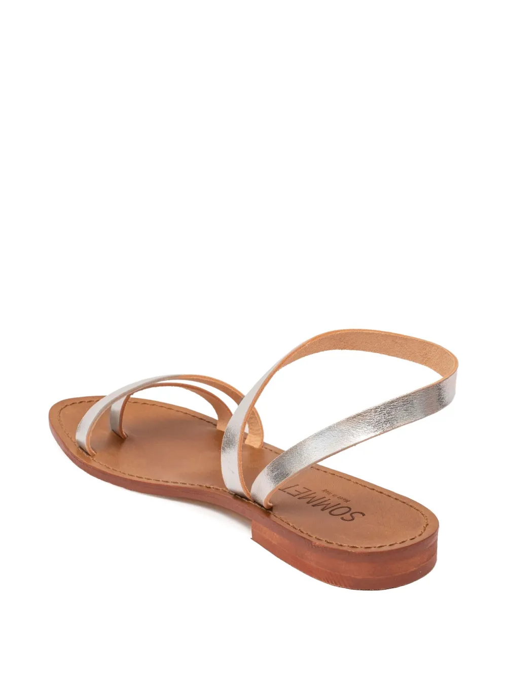SOMMET metallic flat sandals Silver