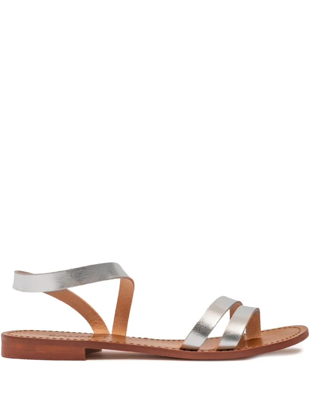 SOMMET metallic flat sandals Silver