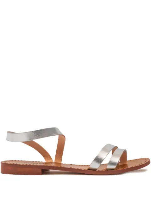 SOMMET metallic flat sandals