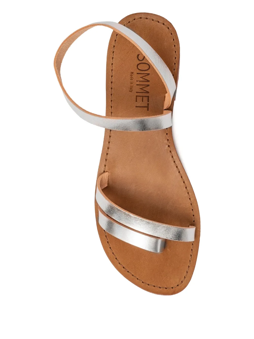 SOMMET metallic flat sandals Silver