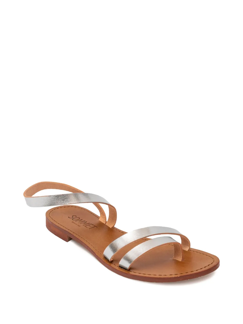 SOMMET metallic flat sandals Silver