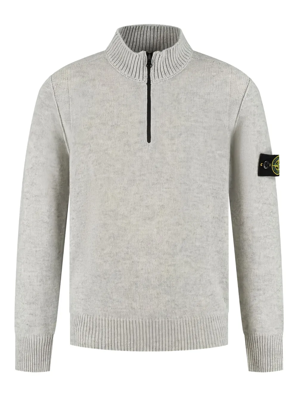 Stone Island Junior half-zip high-neck jumper Grijs