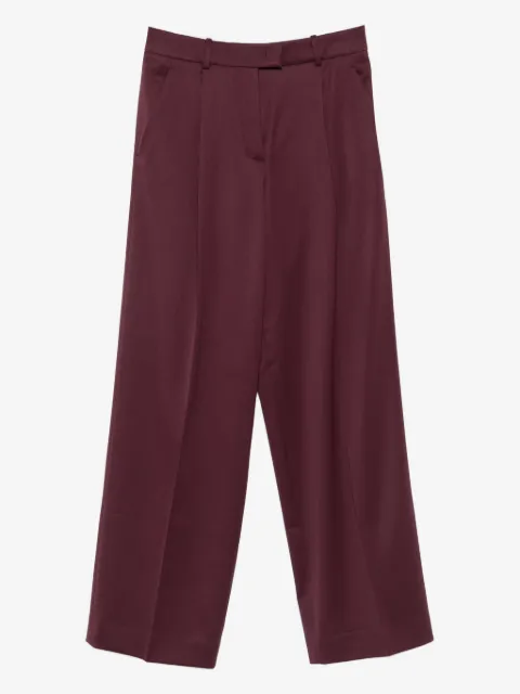 Another Tomorrow pleated wool-blend trousers