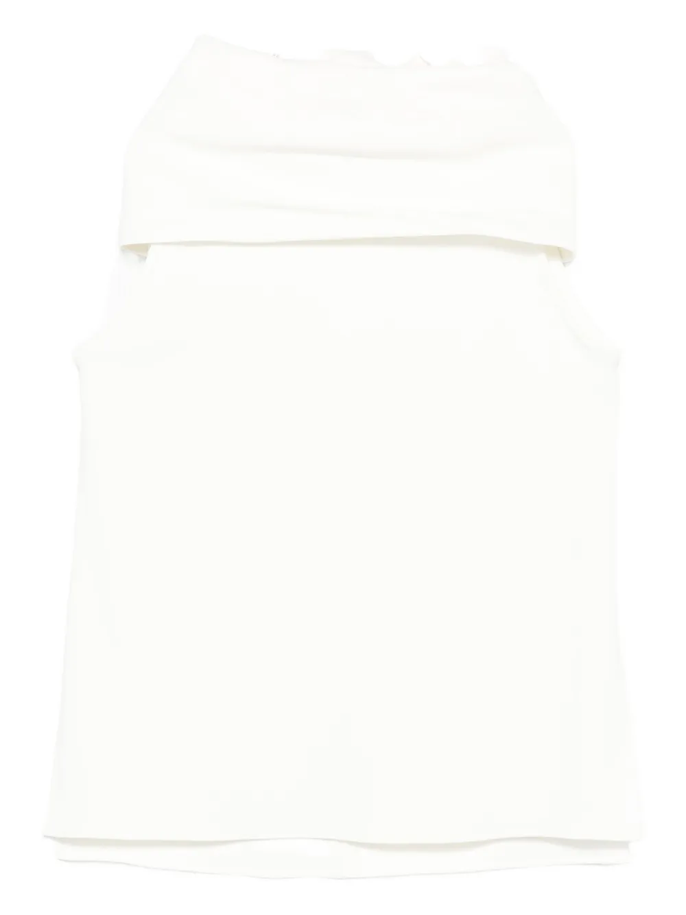 Another Tomorrow Cowl-neck Blouse In White