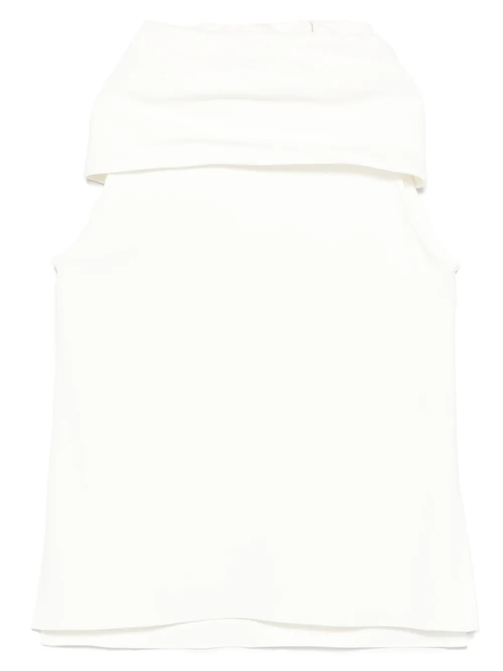 cowl-neck blouse