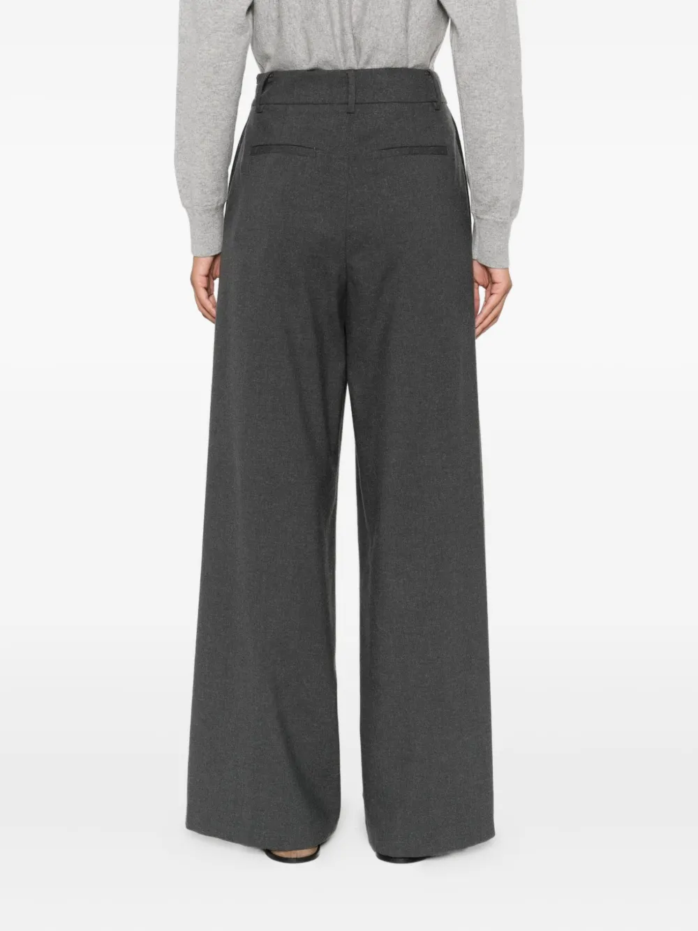 Herno belt-loops straight trousers Grijs
