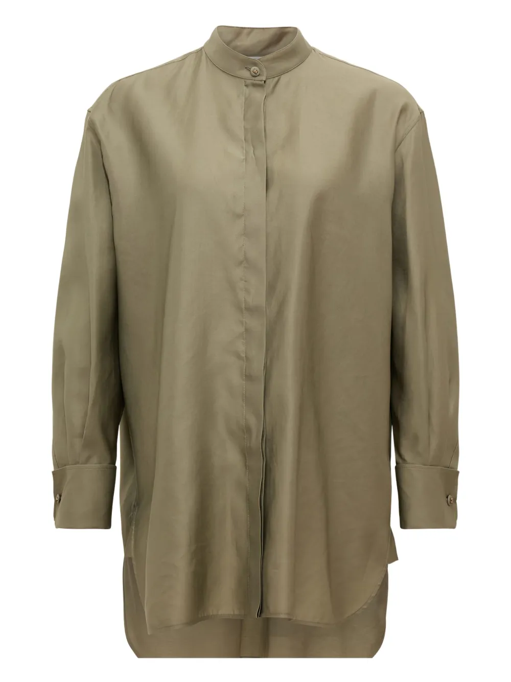 Max Mara mandarin-collar shirt | Green | Image 1