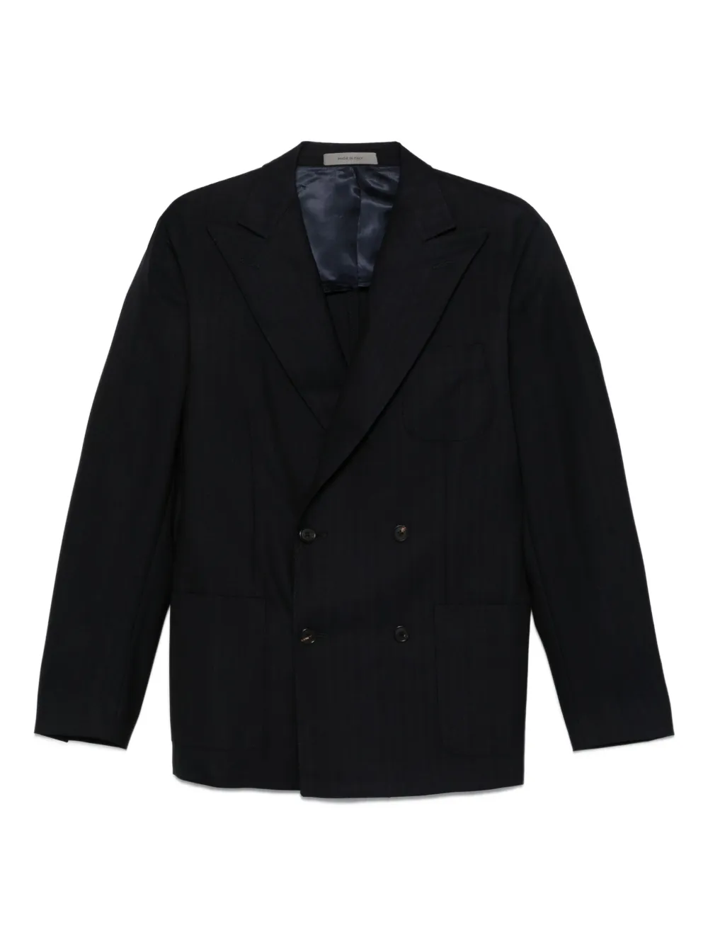 Corneliani pinstripe double-breasted jacket Blauw