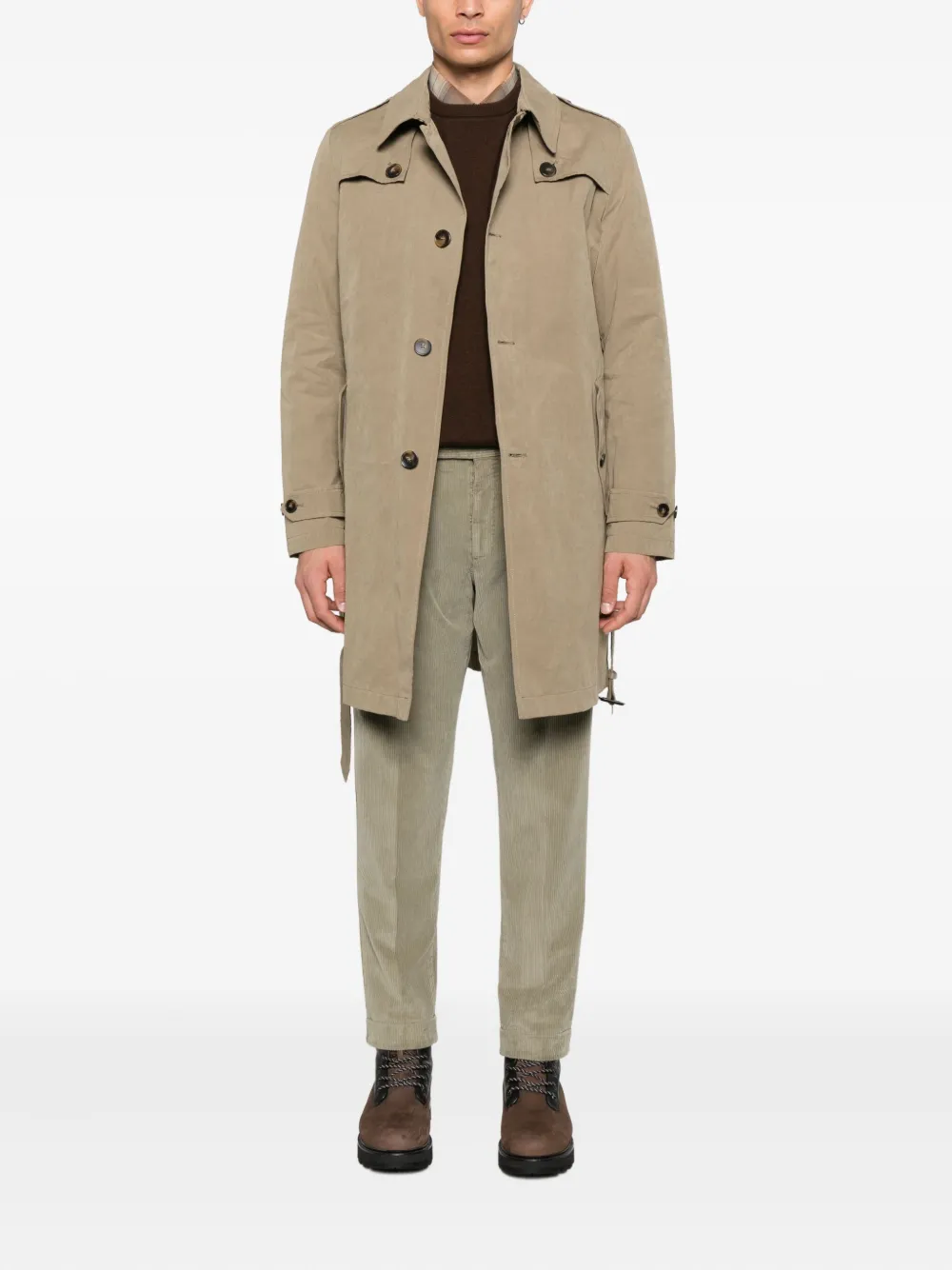 PT Torino pleated corduroy trousers - Groen