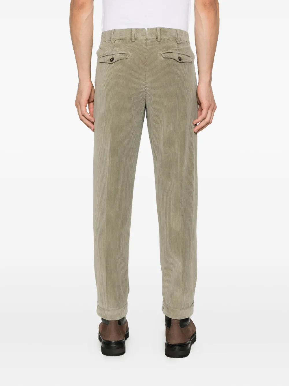 PT Torino pleated corduroy trousers Groen
