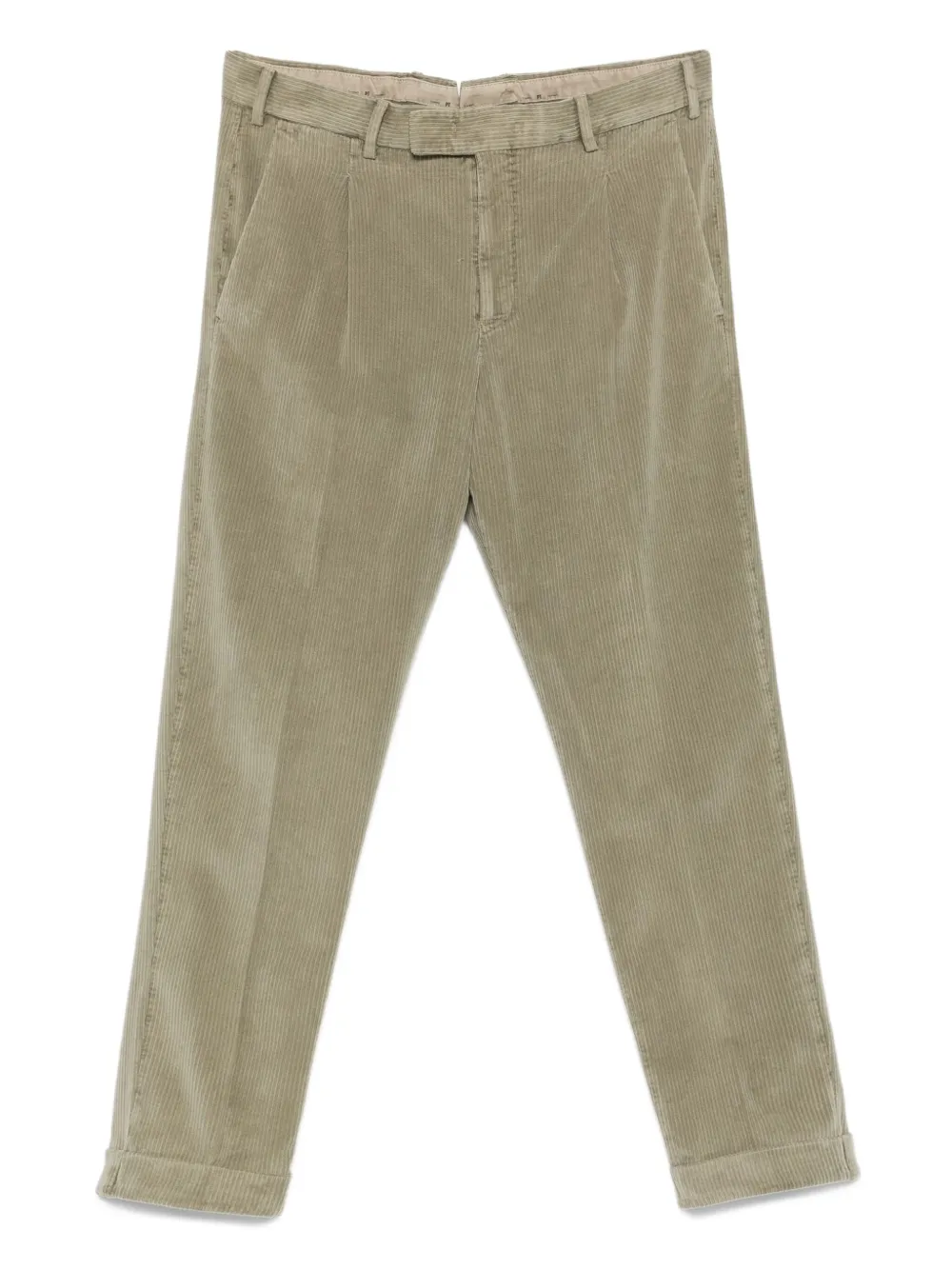 PT Torino pleated corduroy trousers Groen