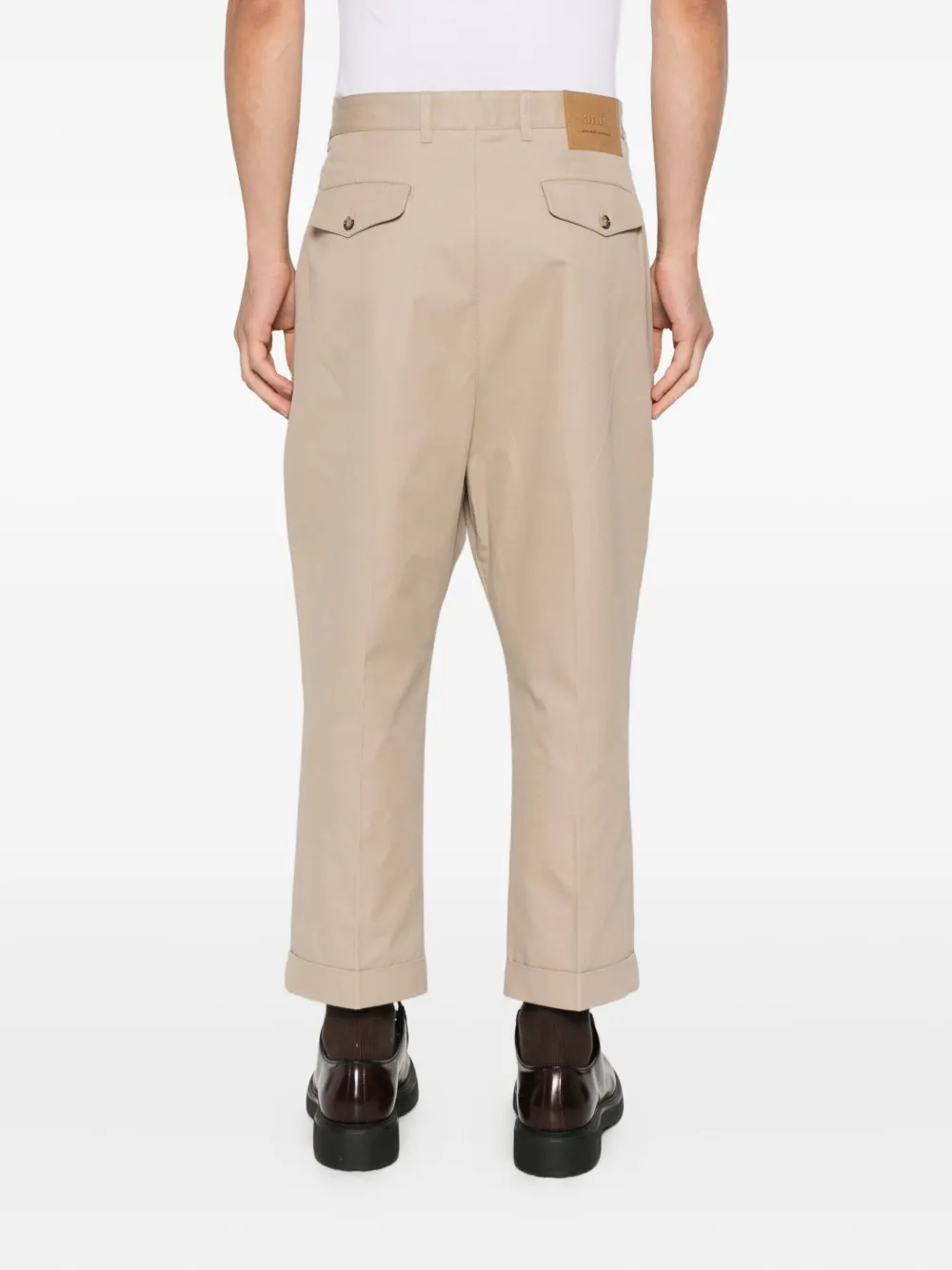 AMI Paris Straight plooibroek Beige