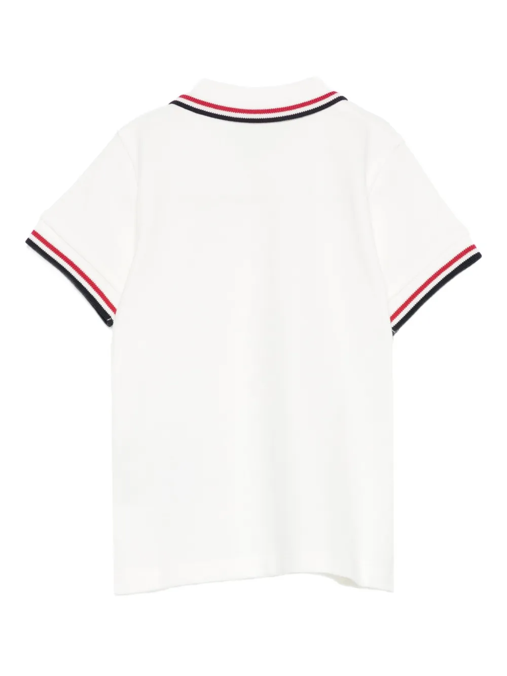 Moncler Enfant logo-patch tipped polo shirt Wit