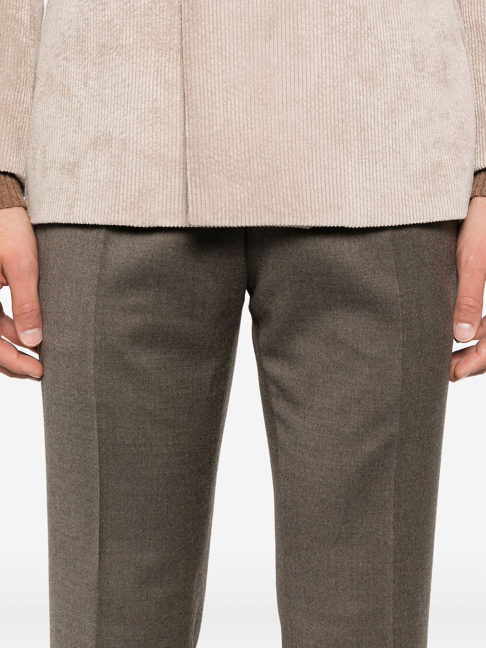 PT Torino pleat-detail trousers Bruin